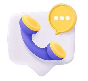 3d minimal icon call phone bubble talk purple background talking with service support hotline call c removebg preview